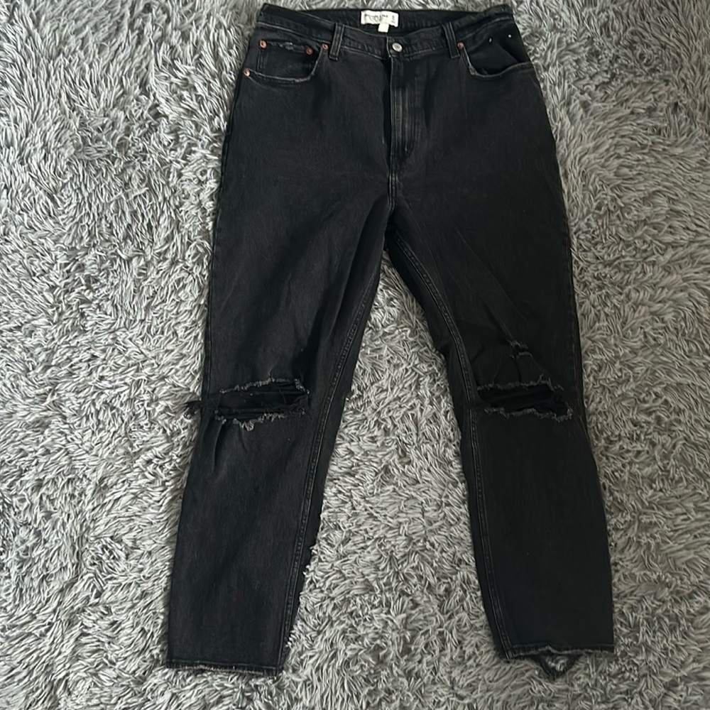 Abercrombie and Fitch Ripped Black Jeans